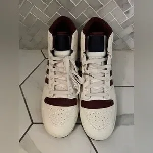 adidas | Shoes | Adidas Mens White And Burgundy Hightop  display picture 1